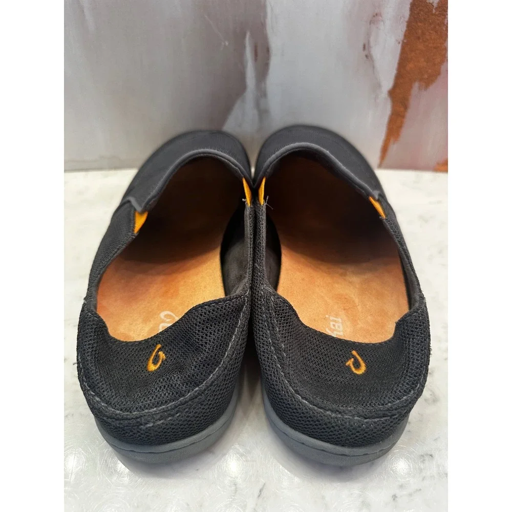 OluKai Nohea Mesh Mens Slip On Shoes Charcoal Gray Sz 10.5